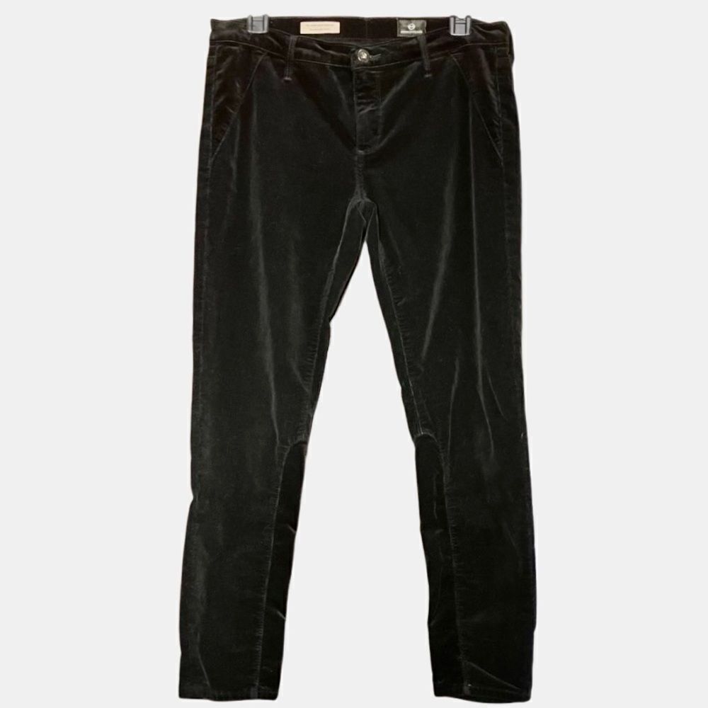 AG Adriano Goldschmied Stevie Slim Straight Ankle Pants in Dark Black Women’s 30 - Picture 2 of 11